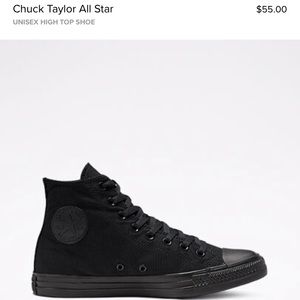 Men’s Black converse high top